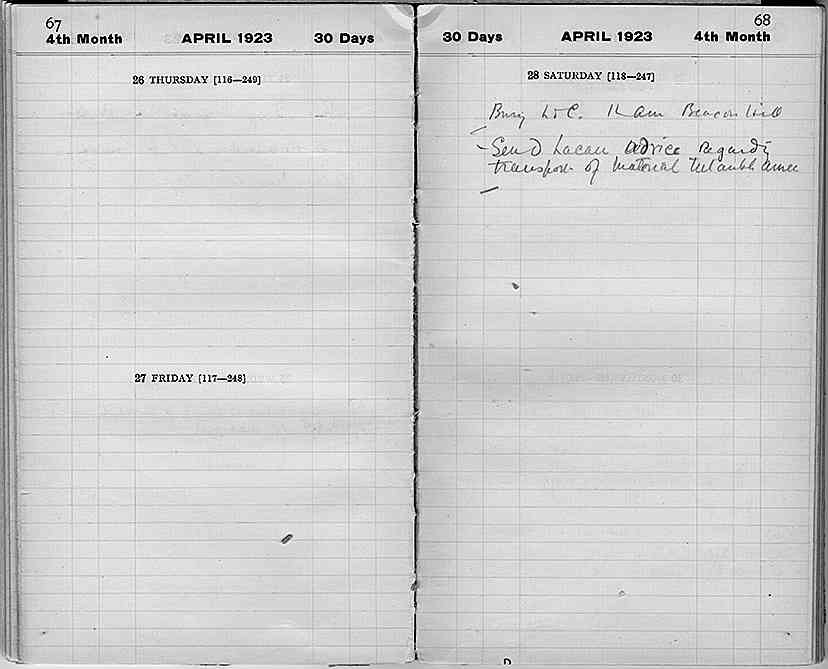 Howard Carter's Diary 1923, p. 67-8.jpg (TAA.i.2.22.67-8.jpg)