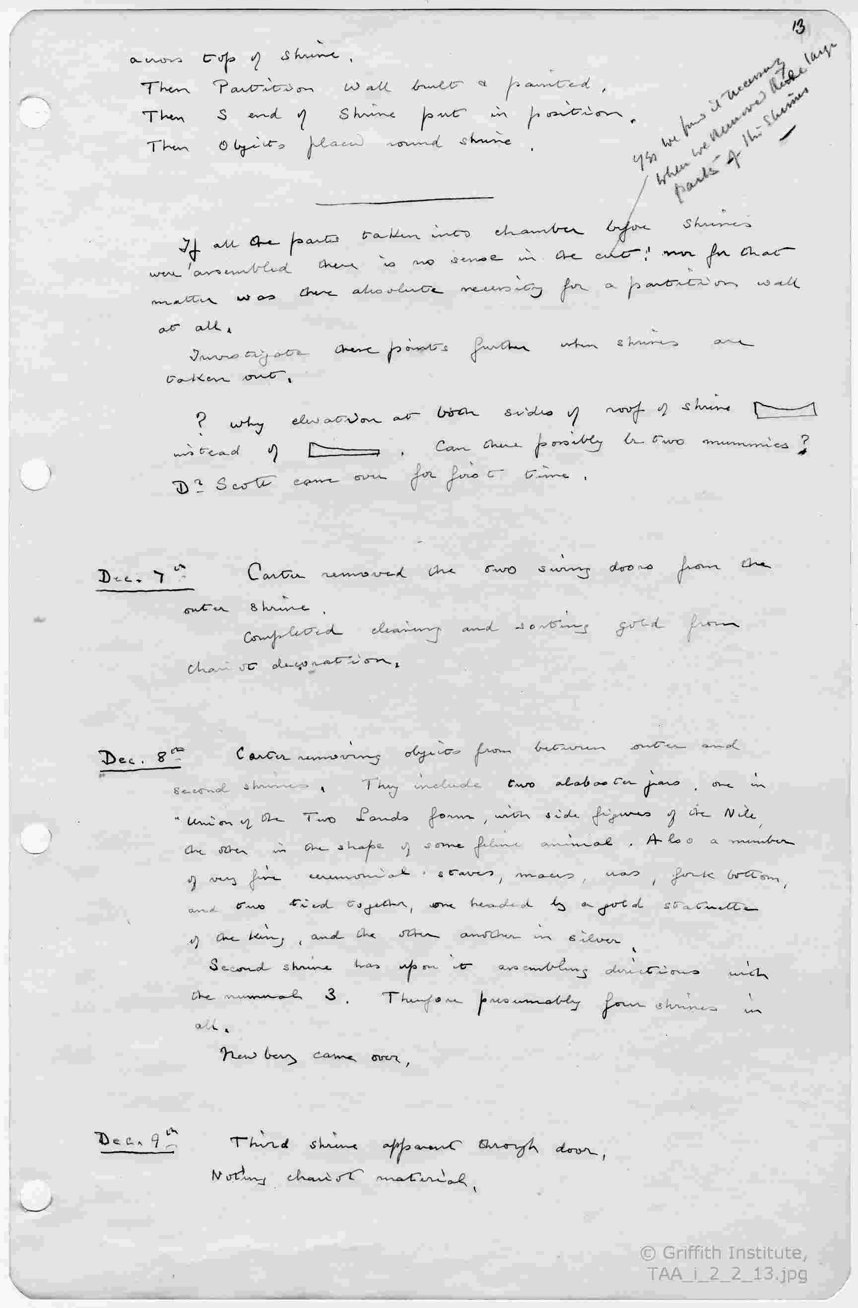 Arthur Mace's Journal for 1923, p. 13 (TAA i.2.2.13)