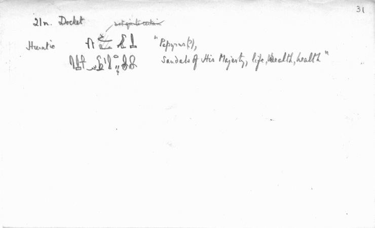 Card no. 021n relating to Carter no. 021n