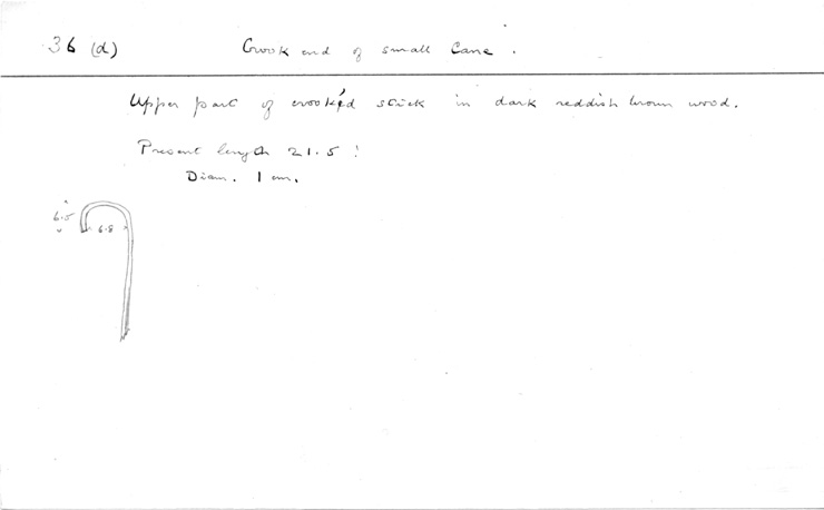 Card no. 036d relating to Carter no. 036d