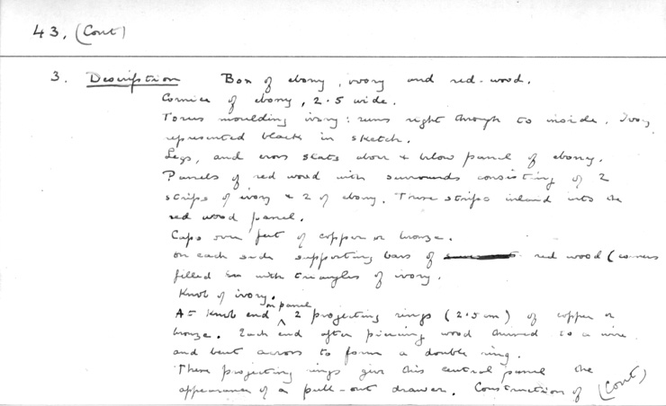 Card no. 043-2 relating to Carter no. 043