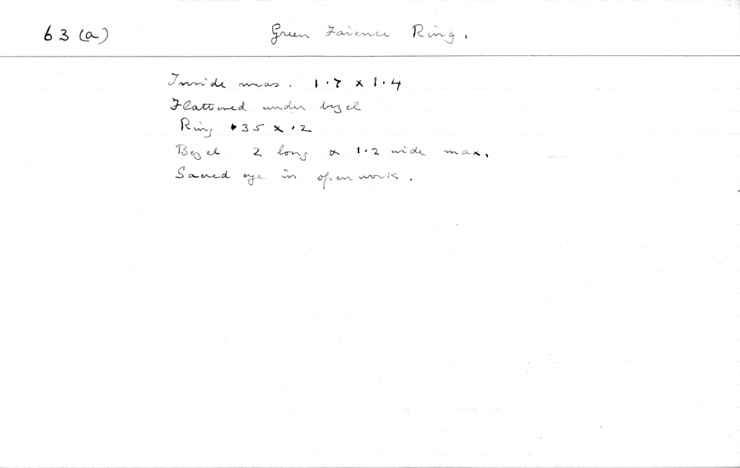 Card no. 063a relating to Carter no. 063a