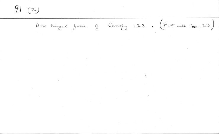 Card no. 091a relating to Carter no. 091a