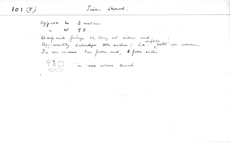 Card no. 101r relating to Carter no. 101r