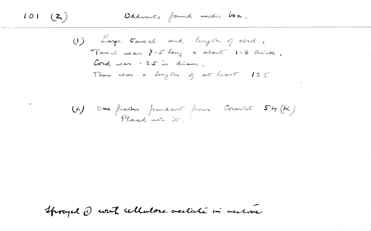 Card no. 101z relating to Carter no. 101z(1)