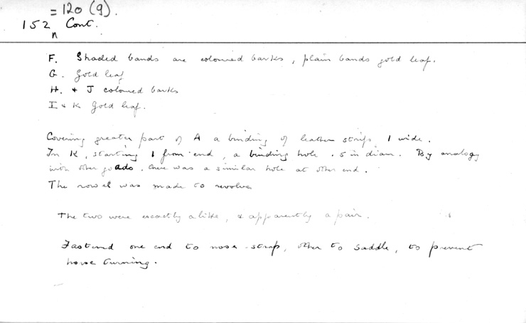 Card no. 120g-2 relating to Carter no. 120g [= 152]
