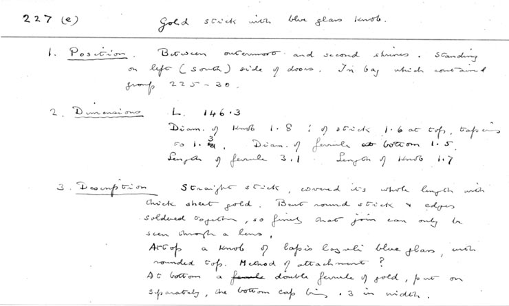 Card no. 227e-1 relating to Carter no. 227e