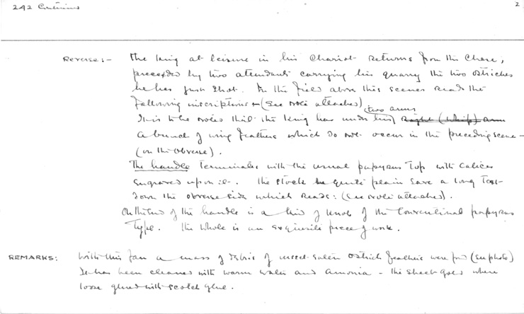 Card no. 242-2 relating to Carter no. 242