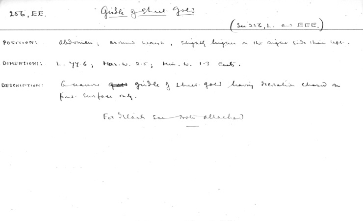 Card no. 256ee-1 relating to Carter no. 256ee