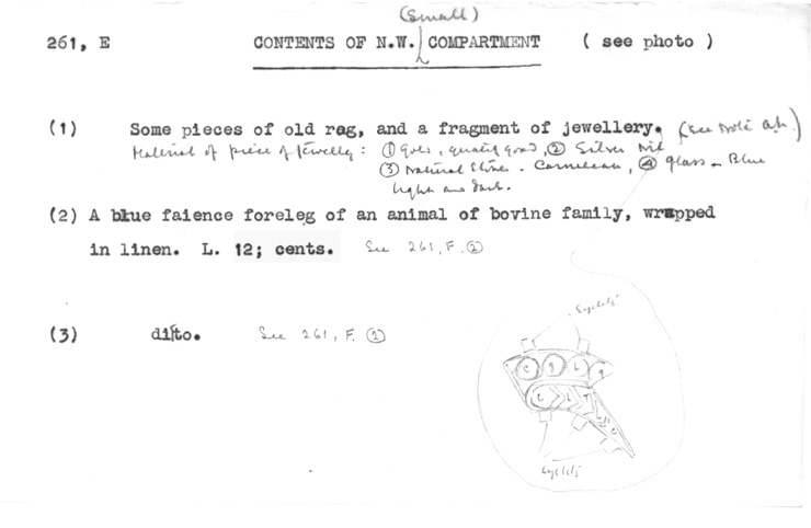 Card no. 261e relating to Carter no. 261e(2)