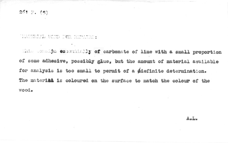 Card no. 261f-3 relating to Carter no. 261f(5)