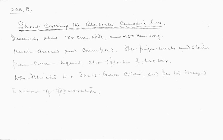 Card no. 266b-02 relating to Carter no. 266b