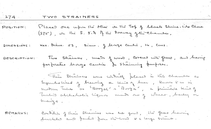 Card no. 274 relating to Carter no. 274