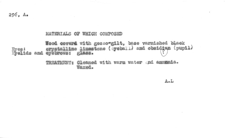 Card no. 296a-2 relating to Carter no. 296a