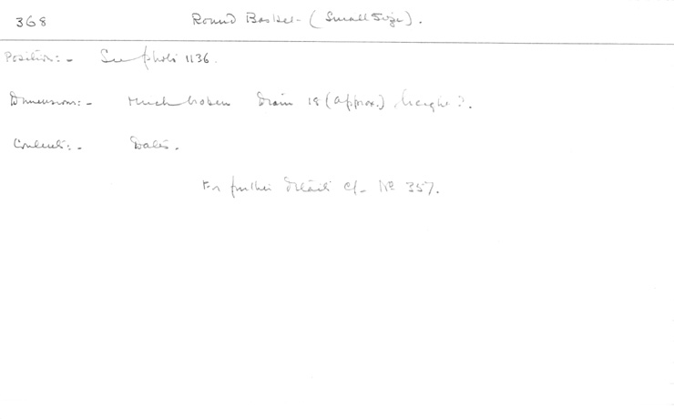 Card no. 368-1 relating to Carter no. 368