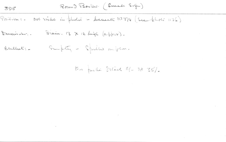 Card no. 395 relating to Carter no. 395