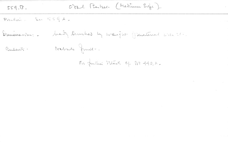 Card no. 559b relating to Carter no. 559b