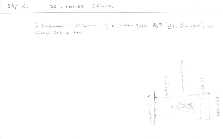 Card no. 587d relating to Carter no. 587d