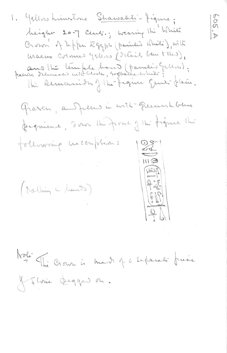Card no. 605a relating to Carter no. 605a