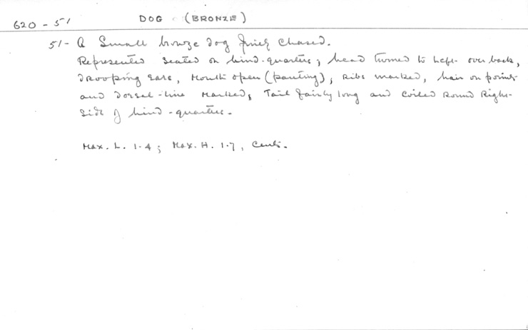 Card no. 620(51) relating to Carter no. 620(51)
