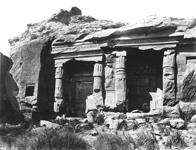 Frith, F. [Included in an album labelled Historical Photographs. Egypt. Frith's Universal Series, folio ii, in Sackler Library, Oxford, 327 Fri la fol.], Gebel el-Silsila West (1856-60
[The dates of Frith's visits to Egypt.])
