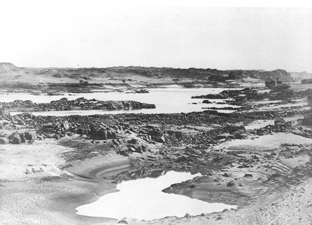 Beato, A., The first Nile cataract (before 1872
[In an album dated 1871-2.])
