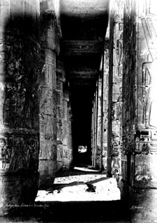 B�chard, H., The Theban west bank, Medinet Habu (before 1887
[Reproduced in 1887.]) (Enlarged image size=30Kb)