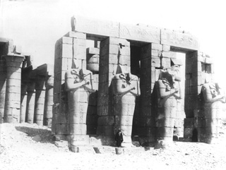 Lekegian, G., The Theban west bank, the Ramesseum (c.1890
[Estimated date.]) (Enlarged image size=33Kb)