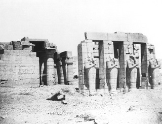 Beato, A., The Theban west bank, the Ramesseum (c.1890
[Estimated date.]) (Enlarged image size=35Kb)