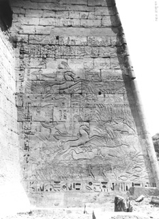 Beato, A., The Theban west bank, Medinet Habu (c.1890
[Estimated date.]) (Enlarged image size=42Kb)