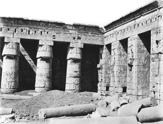 Sebah, J. P., The Theban west bank, Medinet Habu (before 1874
[In an album dated 1873-4.]) (Enlarged image size=43Kb)