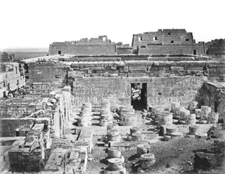 Sebah, J. P., The Theban west bank, Medinet Habu (before 1874
[In an album dated 1871-2.]) (Enlarged image size=44Kb)