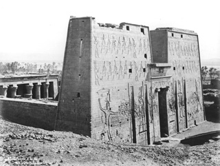 Sebah, J. P., Edfu (before 1874
[In an album dated 1873-4.]) (Enlarged image size=39Kb)