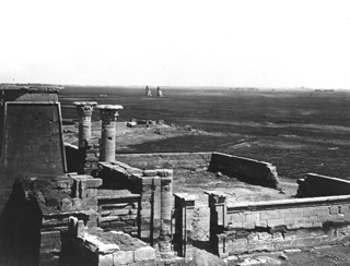 Frith, F.
[From the style of captioning.], The Theban west bank, Medinet Habu (1856-60
[The dates of Frith's visits to Egypt; Gr. Inst. 3487 in an album dated 1871-2.]) (Enlarged image size=33Kb)