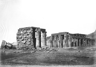 Beato, A., The Theban west bank, the Ramesseum (c.1890
[Estimated date.]) (Enlarged image size=27Kb)