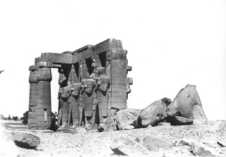 Beato, A., The Theban west bank, the Ramesseum (c.1890
[Estimated date.]) (Enlarged image size=26Kb)