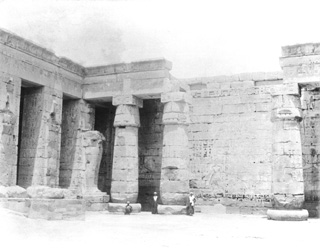 Beato, A., The Theban west bank, Medinet Habu (c.1900
[In an album dated 1904.]) (Enlarged image size=30Kb)