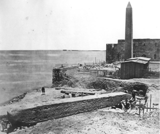 Borgiotti (probably), Alexandria (1877
[The London obelisk removed in 1877-8.]) (Enlarged image size=38Kb)