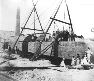 Borgiotti (probably), Alexandria (1877
[The London obelisk removed in 1877-8.]) (Enlarged image size=44Kb)
