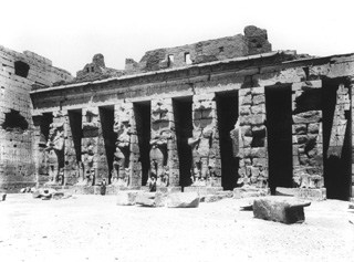 Beato, A., The Theban west bank, Medinet Habu (c.1890
[Estimated date.]) (Enlarged image size=37Kb)