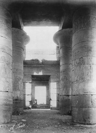 Beato, A., The Theban west bank, the Ramesseum (c.1890
[Estimated date.]) (Enlarged image size=53Kb)