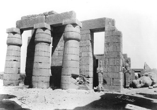 Beato, A., The Theban west bank, the Ramesseum (c.1890
[Estimated date.]) (Enlarged image size=31Kb)