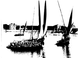 Zangaki, G., Nile transport (c.1890
[Estimated date.]) (Enlarged image size=24Kb)