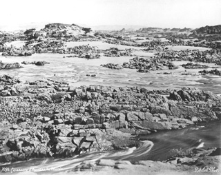 Sebah, J. P., The first Nile cataract (before 1876
[Gr. Inst. Library A 49 in an album dated 1876.]) (Enlarged image size=51Kb)