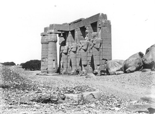 Sebah, J. P., The Theban west bank, the Ramesseum (c.1875
[Estimated date.]) (Enlarged image size=36Kb)